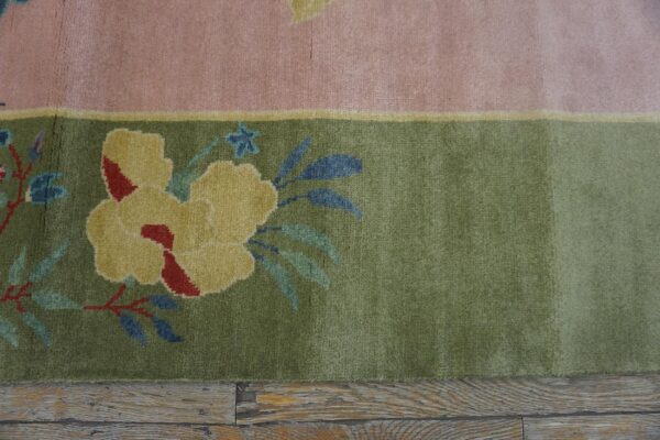 Contemporary chinese art deco style carpet 8'10"ã—11'8" hand-knotted wool - detail view 7