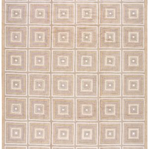 Contemporary Cotton Hooked Rug 9'Ã—12' Hand-Hooked