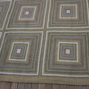 Contemporary Cotton Hooked Rug 9'Ã—12' Hand-Hooked - detail view 2