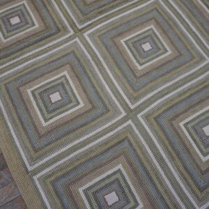 Contemporary Cotton Hooked Rug 9'Ã—12' Hand-Hooked - detail view 4