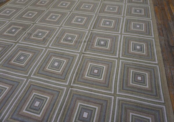 Contemporary cotton hooked rug 9'ã—12' hand-hooked - detail view 5