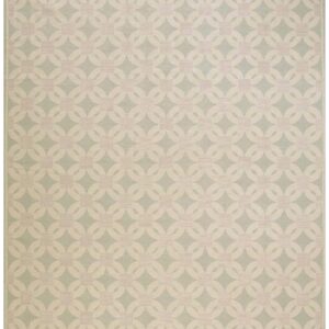Contemporary Handwoven Wool Needlepoint Flat-Weave Rug, impressive geometric design