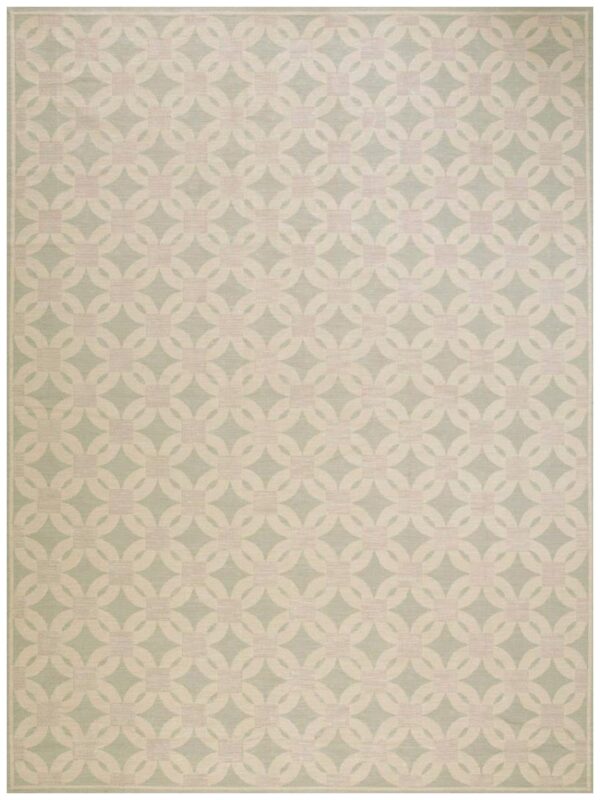 Contemporary handwoven wool needlepoint flat-weave rug, impressive geometric design