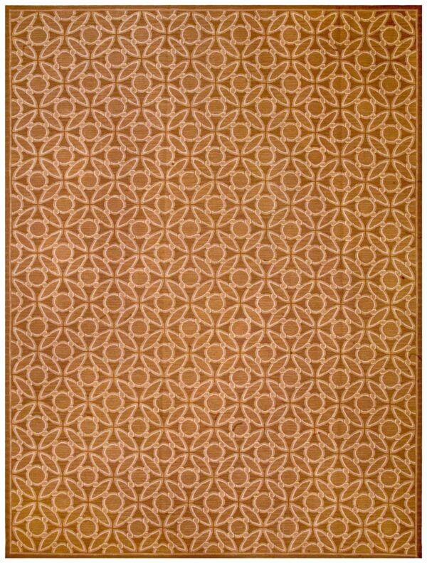 Contemporary handwoven wool needlepoint flat-weave rug with silk highlights, an admirable contemporary composition with silk highlights