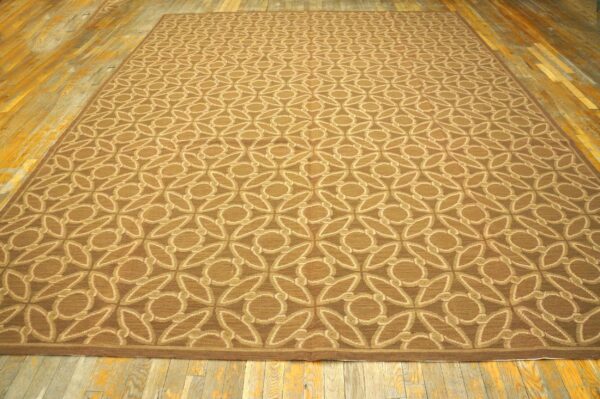 Contemporary handwoven wool needlepoint flat-weave rug with silk highlights, an admirable contemporary composition with silk highlights - detail view 1