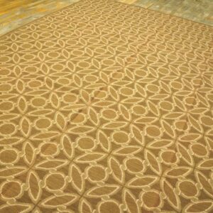 Contemporary Handwoven Wool Needlepoint Flat-Weave Rug with silk highlights, an admirable contemporary composition with silk highlights - detail view 3