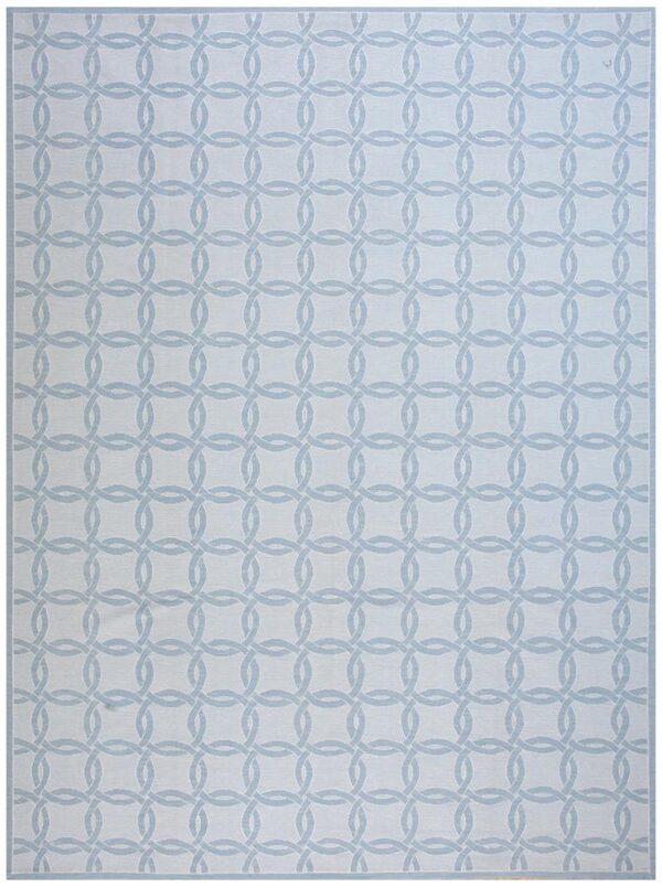 Contemporary handwoven wool needlepoint flat-weave rug with silk highlights, a breathtaking decorative composition with silk highlights
