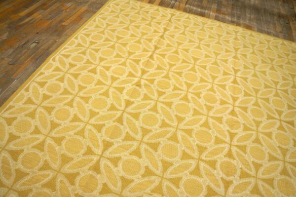 Contemporary handwoven wool needlepoint flat-weave rug with silk highlights, a brilliant contemporary composition with silk highlights - detail view 9
