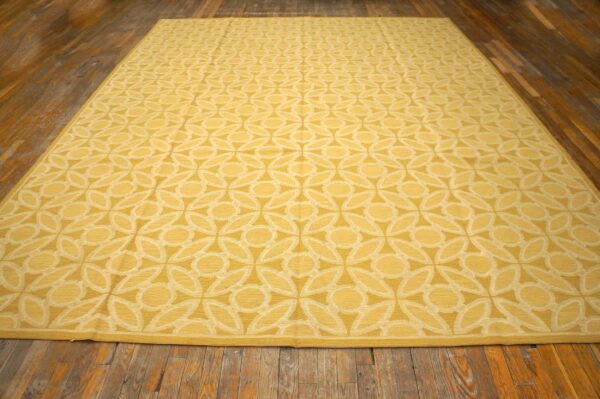 Contemporary handwoven wool needlepoint flat-weave rug with silk highlights, a brilliant contemporary composition with silk highlights - detail view 1