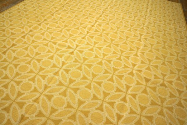 Contemporary handwoven wool needlepoint flat-weave rug with silk highlights, a brilliant contemporary composition with silk highlights - detail view 4