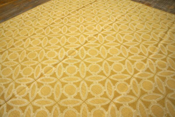 Contemporary handwoven wool needlepoint flat-weave rug with silk highlights, a brilliant contemporary composition with silk highlights - detail view 6