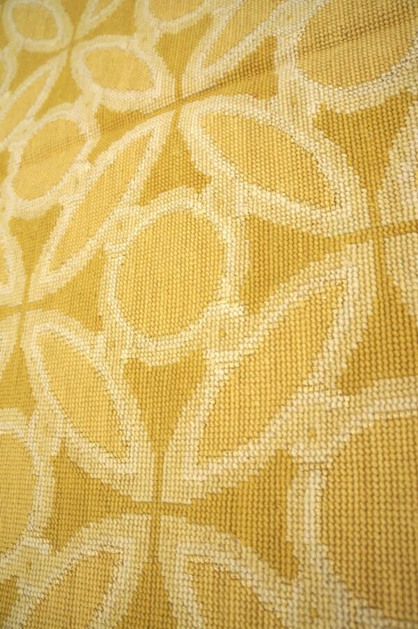 Contemporary handwoven wool needlepoint flat-weave rug with silk highlights, a brilliant contemporary composition with silk highlights - detail view 8
