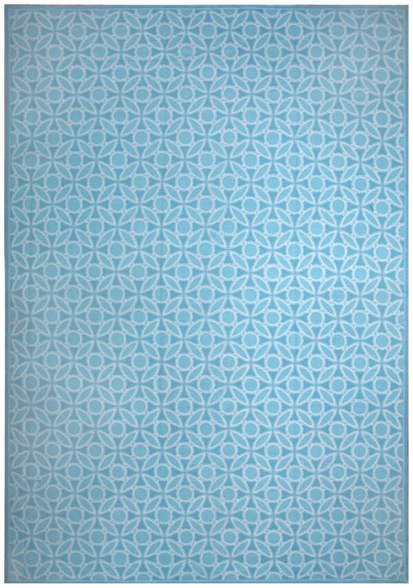 Contemporary handwoven wool needlepoint flat-weave rug with silk highlights, a calming composition with silk highlights