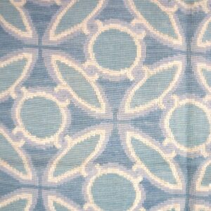 Contemporary Handwoven Wool Needlepoint Flat-Weave Rug with silk highlights, a calming composition with silk highlights - detail view 4