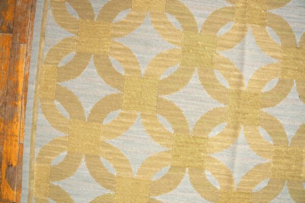 Contemporary handwoven wool needlepoint flat-weave rug with silk highlights, a decorative contemporary composition with silk highlights 4 Contemporary handwoven wool needlepoint flat-weave rug with silk highlights, a decorative contemporary composition with silk highlights - detail view 3