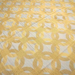 Contemporary Handwoven Wool Needlepoint Flat-Weave Rug with silk highlights, a decorative contemporary composition with silk highlights - detail view 4