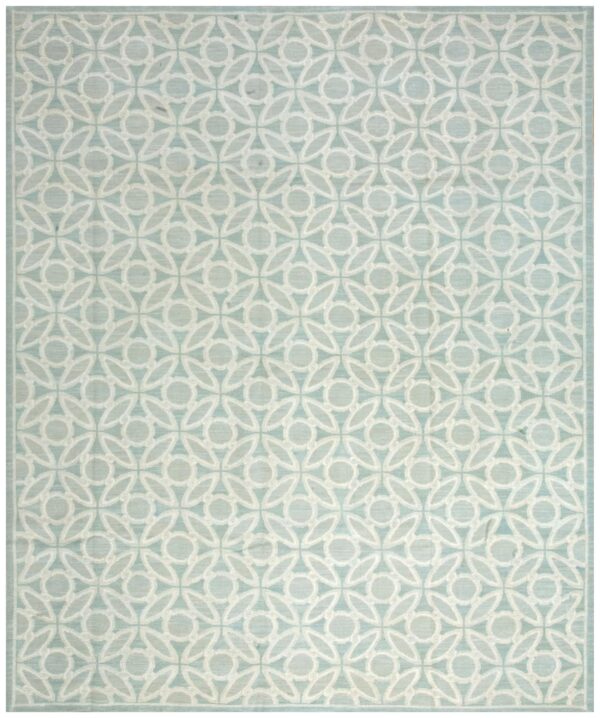 Contemporary handwoven wool needlepoint flat-weave rug with silk highlights, an excellent decorative composition with silk highlights 1 Contemporary handwoven wool needlepoint flat-weave rug with silk highlights, an excellent decorative composition with silk highlights