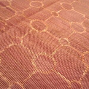 Contemporary Handwoven Wool Needlepoint Flat-Weave Rug with silk highlights, an exuberant contemporary composition with silk highlights - detail view 6