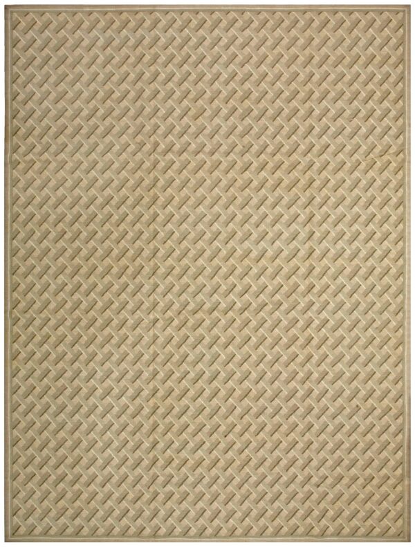 Contemporary handwoven wool needlepoint flat-weave rug with silk highlights, a radiant contemporary composition with silk highlights