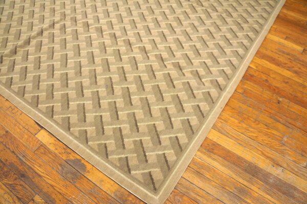 Contemporary handwoven wool needlepoint flat-weave rug with silk highlights, a radiant contemporary composition with silk highlights - detail view 9