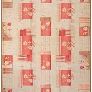 Contemporary Handwoven Wool Needlepoint Flat-Weave Rug with silk highlights, a splendid contemporary composition with silk highlights