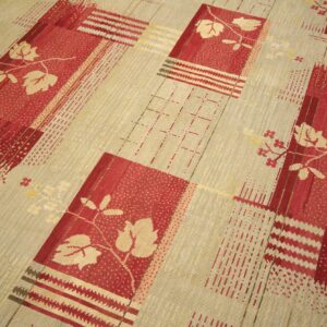 Contemporary Handwoven Wool Needlepoint Flat-Weave Rug with silk highlights, a splendid contemporary composition with silk highlights - detail view 3