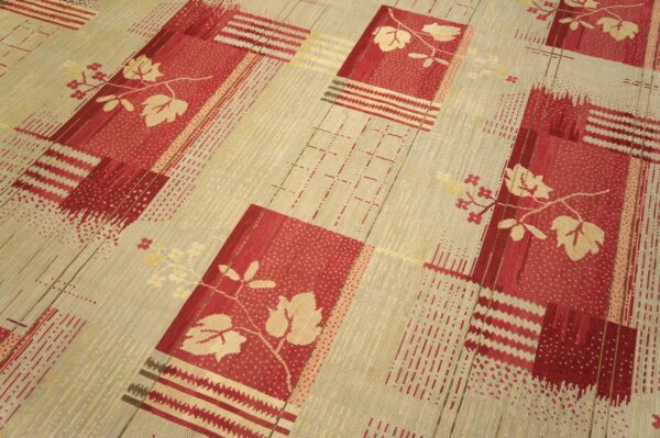 Contemporary handwoven wool needlepoint flat-weave rug with silk highlights, a splendid contemporary composition with silk highlights - detail view 3