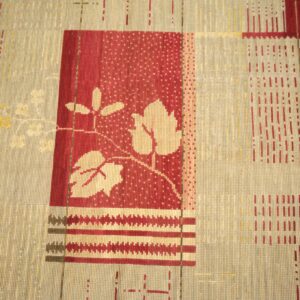 Contemporary Handwoven Wool Needlepoint Flat-Weave Rug with silk highlights, a splendid contemporary composition with silk highlights - detail view 4