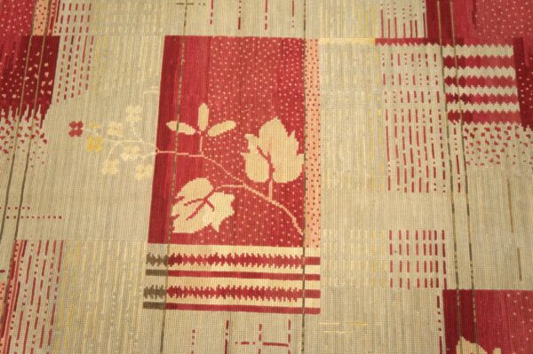 Contemporary handwoven wool needlepoint flat-weave rug with silk highlights, a splendid contemporary composition with silk highlights - detail view 4