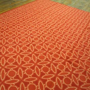 Contemporary Handwoven Wool Needlepoint Flat-Weave Rug with silk highlights, a striking contemporary composition with silk highlights - detail view 3