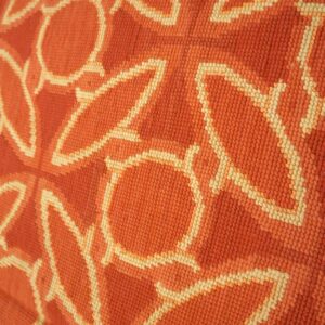 Contemporary Handwoven Wool Needlepoint Flat-Weave Rug with silk highlights, a striking contemporary composition with silk highlights - detail view 5