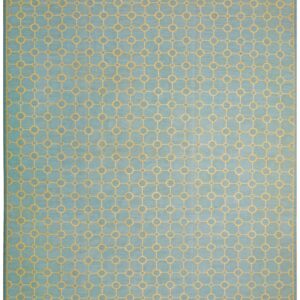 Contemporary Handwoven Wool Needlepoint Flat-Weave Rug with silk highlights, a wonderful contemporary composition with silk highlights