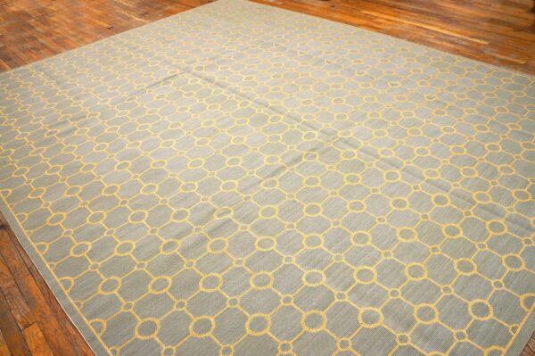 Contemporary handwoven wool needlepoint flat-weave rug with silk highlights, a wonderful contemporary composition with silk highlights 3 Contemporary handwoven wool needlepoint flat-weave rug with silk highlights, a wonderful contemporary composition with silk highlights - detail view 2