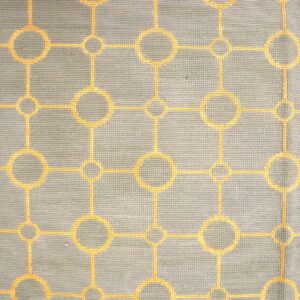Contemporary Handwoven Wool Needlepoint Flat-Weave Rug with silk highlights, a wonderful contemporary composition with silk highlights - detail view 5