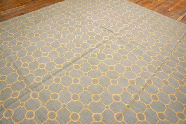 Contemporary handwoven wool needlepoint flat-weave rug with silk highlights, a wonderful contemporary composition with silk highlights 7 Contemporary handwoven wool needlepoint flat-weave rug with silk highlights, a wonderful contemporary composition with silk highlights - detail view 6