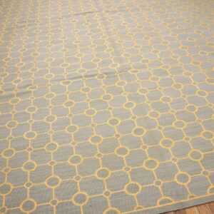 Contemporary Handwoven Wool Needlepoint Flat-Weave Rug with silk highlights, a wonderful contemporary composition with silk highlights - detail view 7