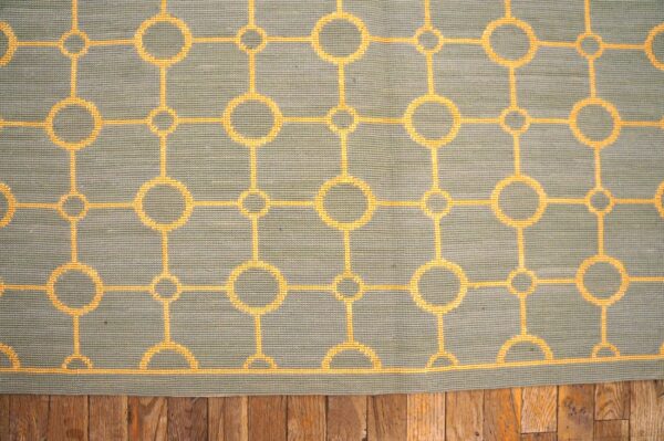 Contemporary handwoven wool needlepoint flat-weave rug with silk highlights, a wonderful contemporary composition with silk highlights 9 Contemporary handwoven wool needlepoint flat-weave rug with silk highlights, a wonderful contemporary composition with silk highlights - detail view 8
