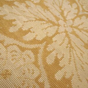 Contemporary Handwoven Wool Needlepoint Rug â€” Beige-Ivory Color - detail view 8