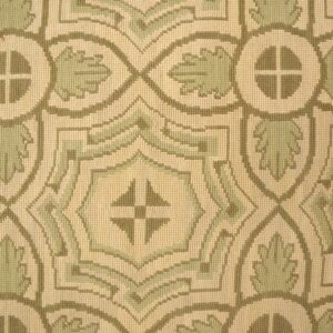 Contemporary Handwoven Wool Needlepoint Rug — Four-Star Motif - detail view 5