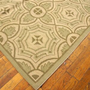 Contemporary Handwoven Wool Needlepoint Rug — Four-Star Motif - detail view 7