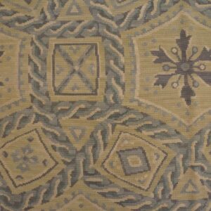 Contemporary Handwoven Wool Needlepoint Rug â€” Geometric Pattern - detail view 3
