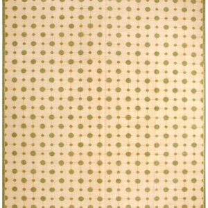 Contemporary Handwoven Wool Needlepoint Rug, Green with silk highlights