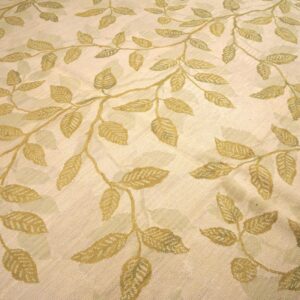 Contemporary Handwoven Wool Needlepoint Rug â€” Ivory Ground, Glamorous Branches - detail view 2
