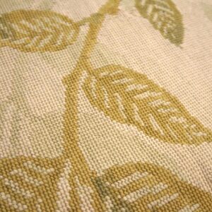 Contemporary Handwoven Wool Needlepoint Rug â€” Ivory Ground, Glamorous Branches - detail view 5