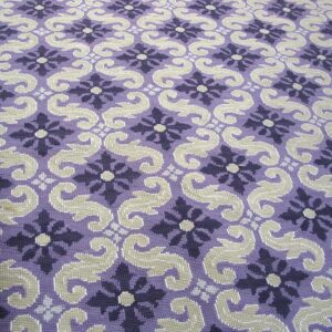 Contemporary Handwoven Wool Needlepoint Rug — Rare Geometric Pattern - detail view 2
