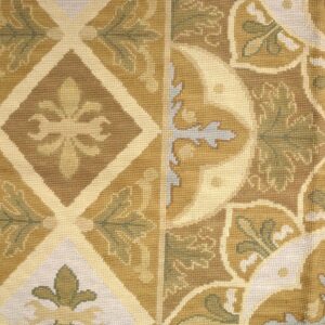 Contemporary Handwoven Wool Needlepoint Rug — Refined Composition with Silk Highlights - detail view 4