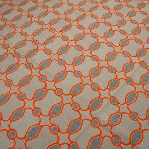 Contemporary Handwoven Wool Needlepoint Rug — Special Geometric - detail view 4