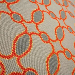 Contemporary Handwoven Wool Needlepoint Rug — Special Geometric - detail view 7