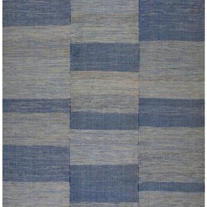 Contemporary Shaker-Style Carpet 9'Ã—12' Hand-Woven Wool