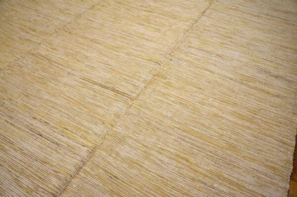 Contemporary shaker style flat-weave rug 9'ã—12' â€” beige & cream - detail view 9